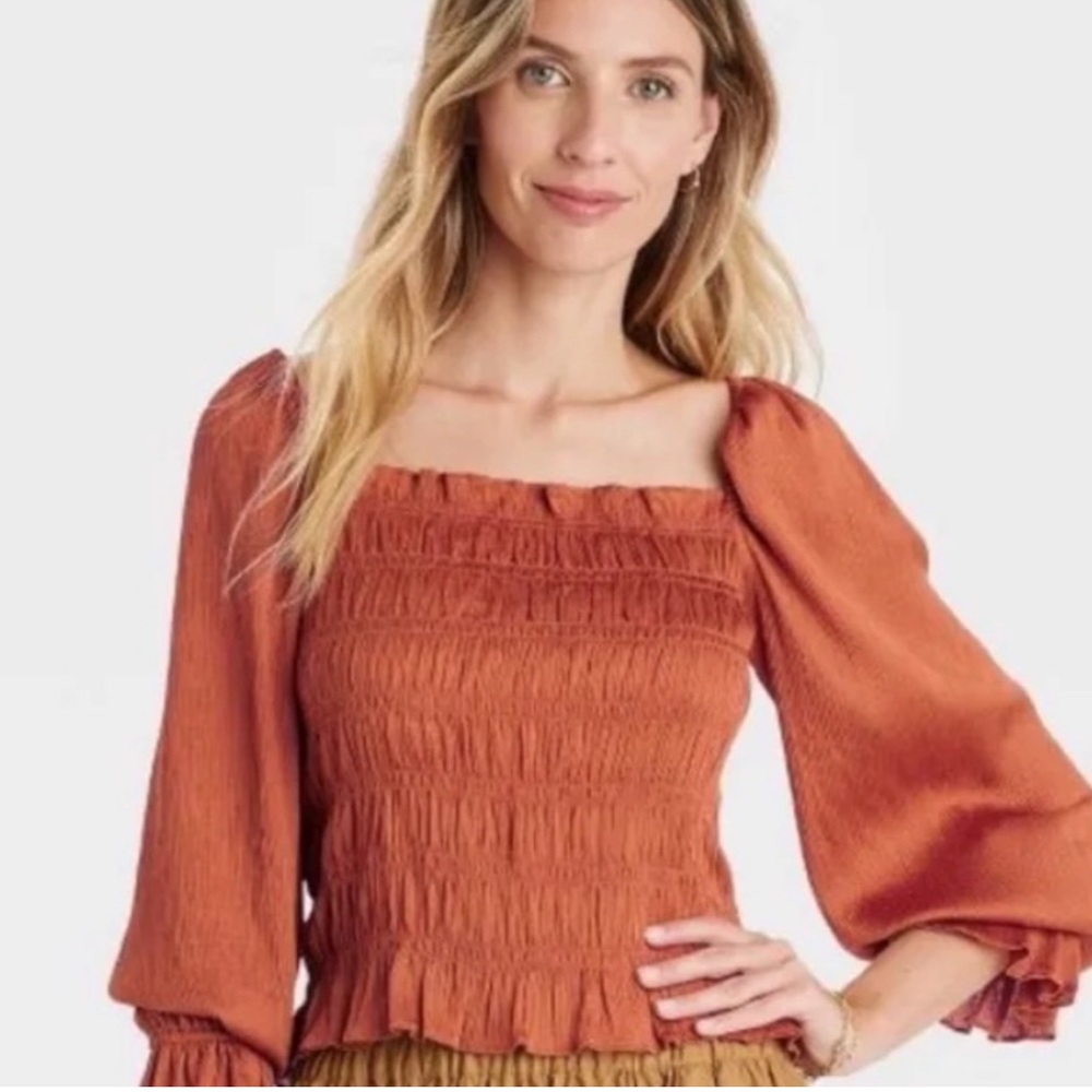 Target A New Day smocked puff sleeve top